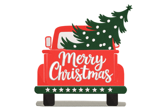 Christmas Red Truck Tree