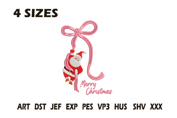 Letter L Santa Christmas Monogram