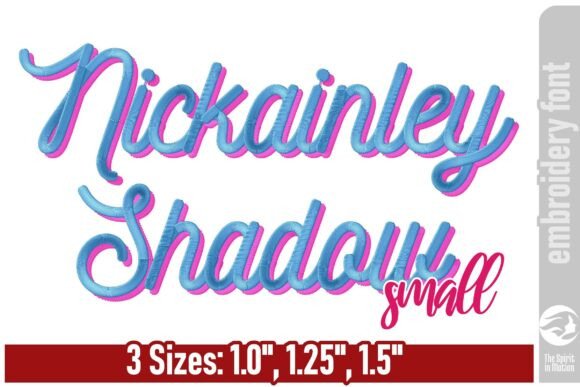 Nickainley Shadow Embroidery Font - S