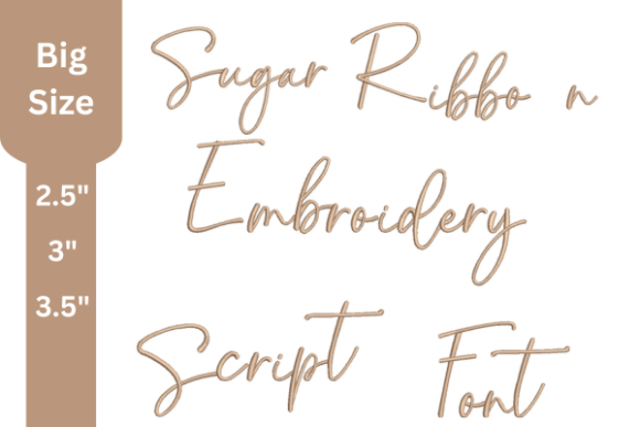 Sugar Ribbon Script Embroidery Font